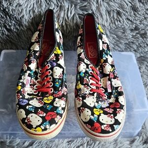 Vans Multicolor Hello Kitty Sneakers with Red Laces